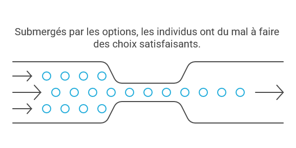 Submergés par les options, les individus ont du mal à faire des choix satisfaisants.